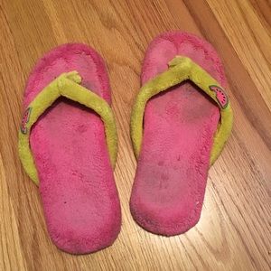 Pink watermelon slippers
